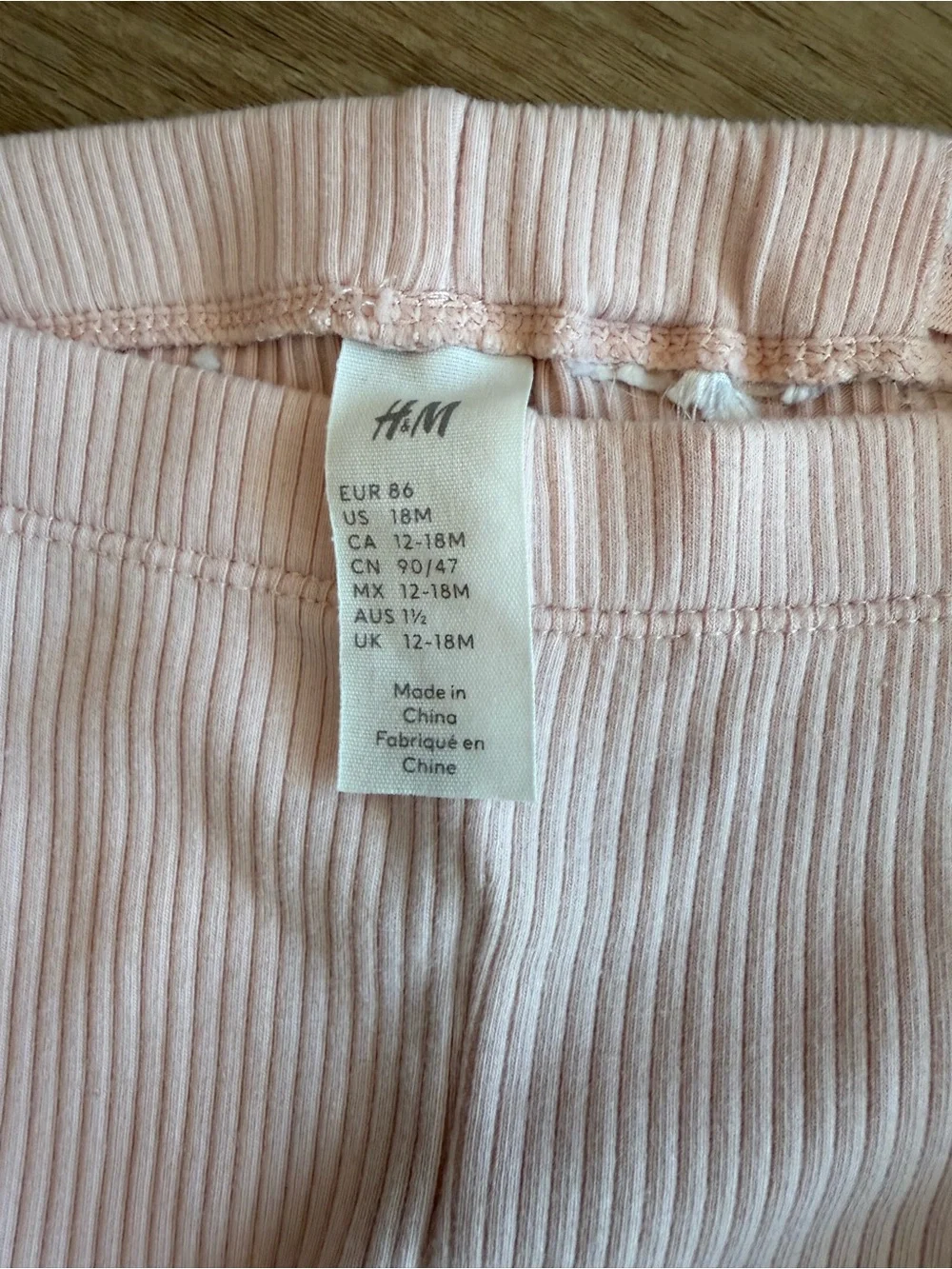 H&M Baby Pink Fleece Top & Leggings Set